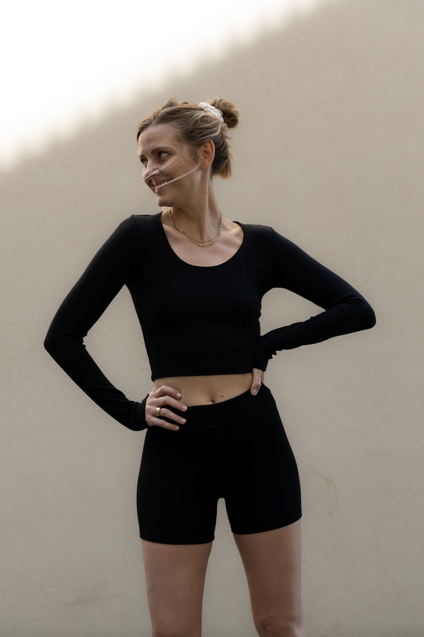 BIKER SHORTS TENCEL BLACK