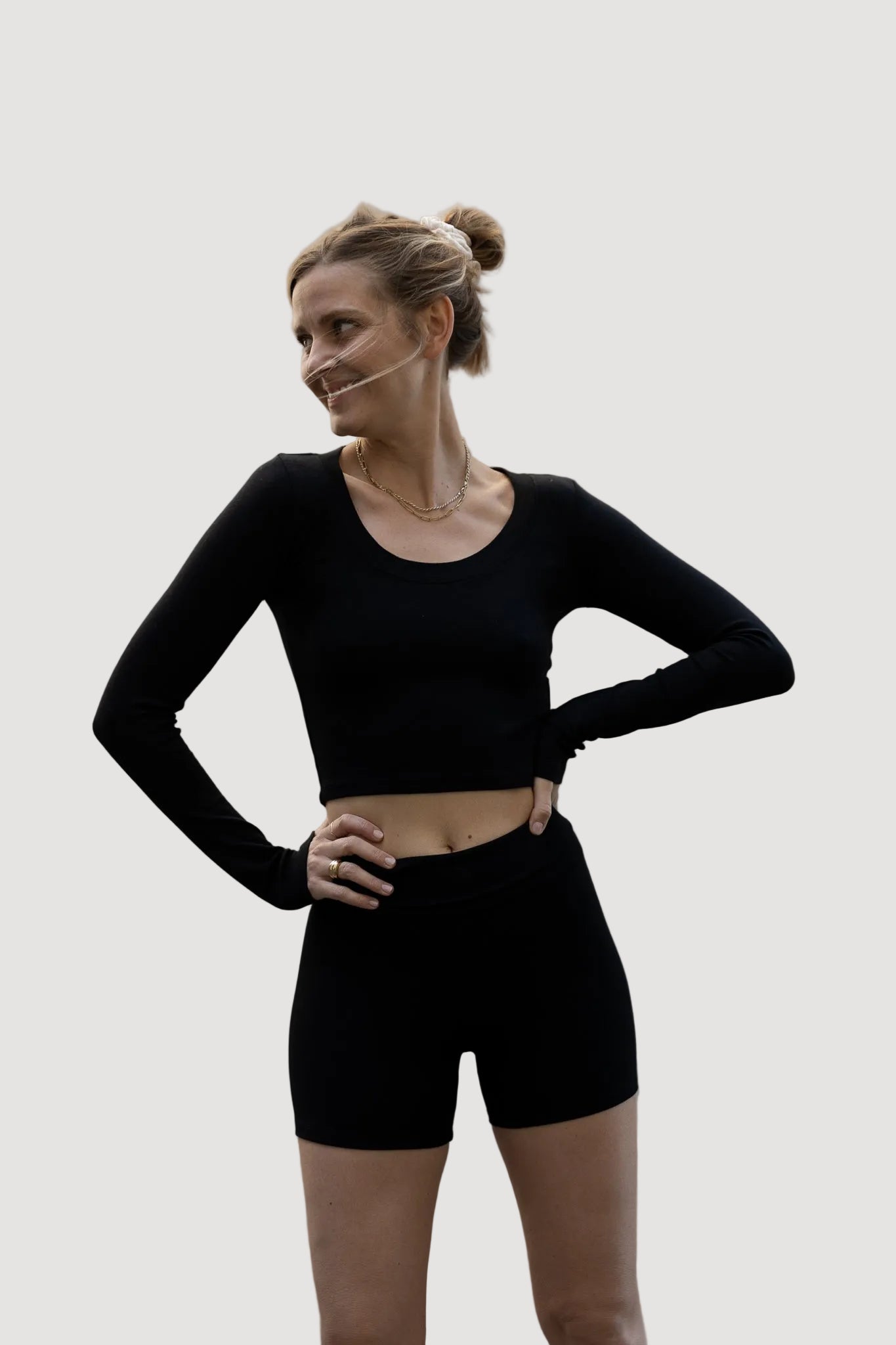 CYCLISTE EN TENCEL NOIR