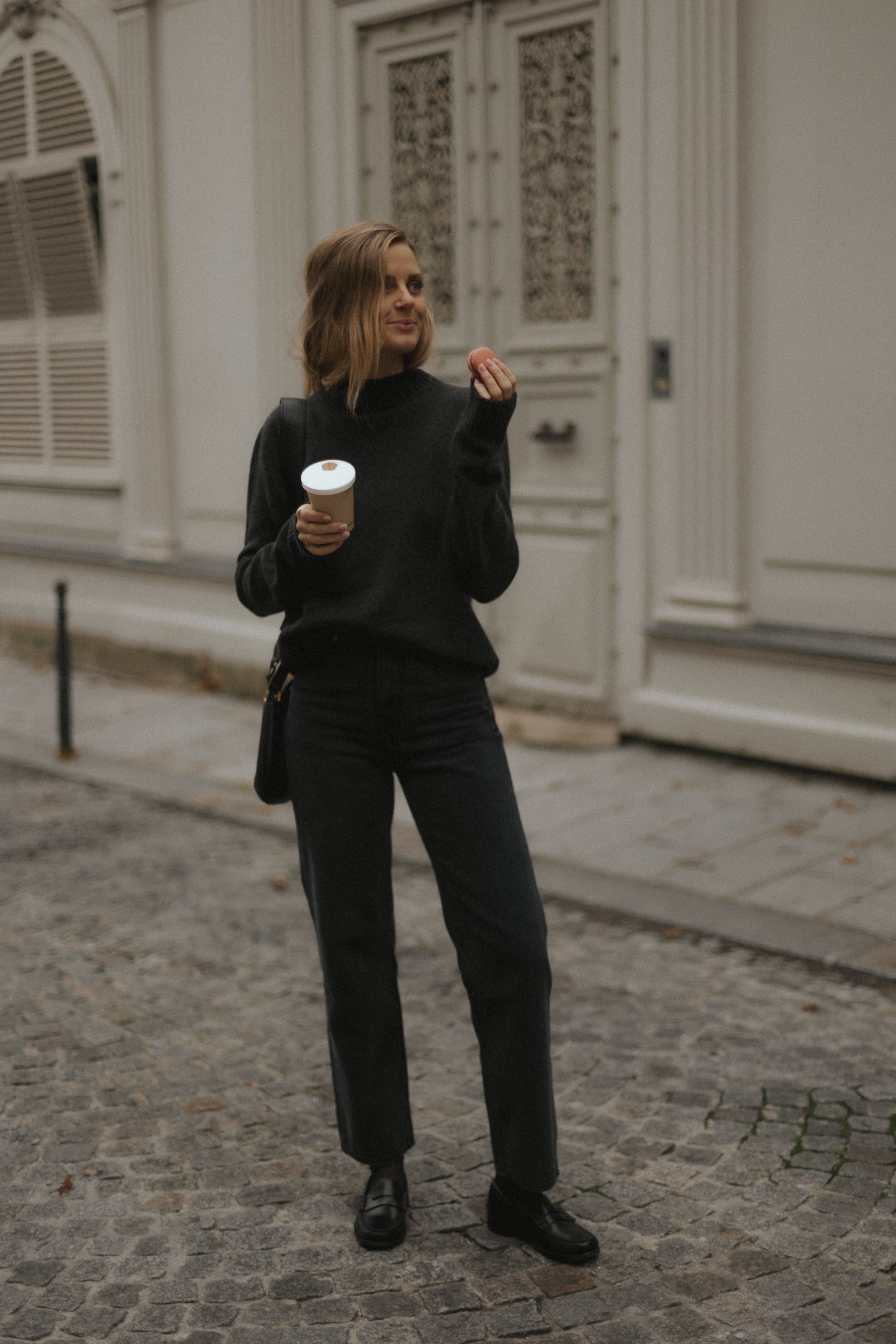 MOCK NECK SWEATER - DARK GREY