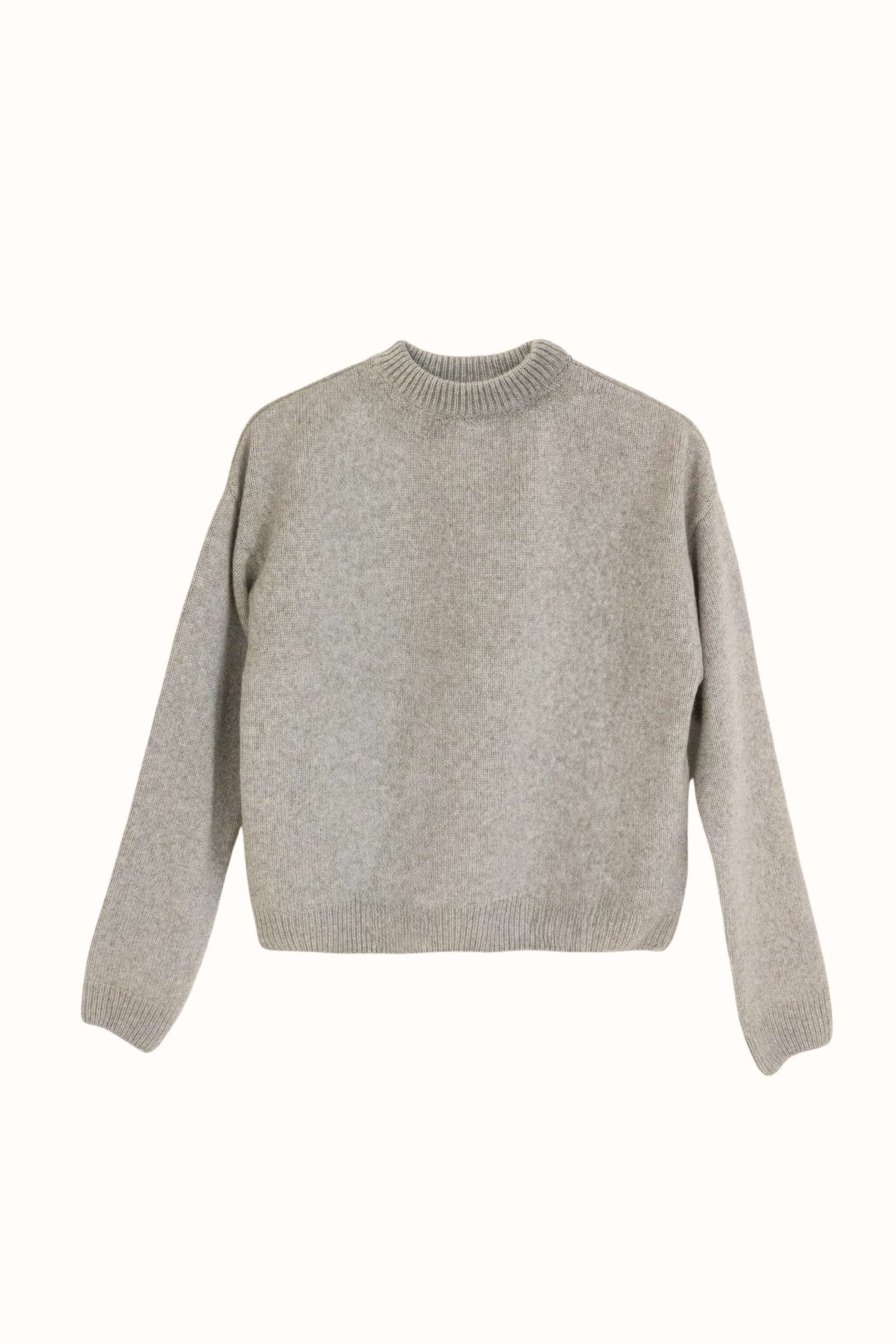 CREWNECK SWEATER CASHMERE/SILK GREY
