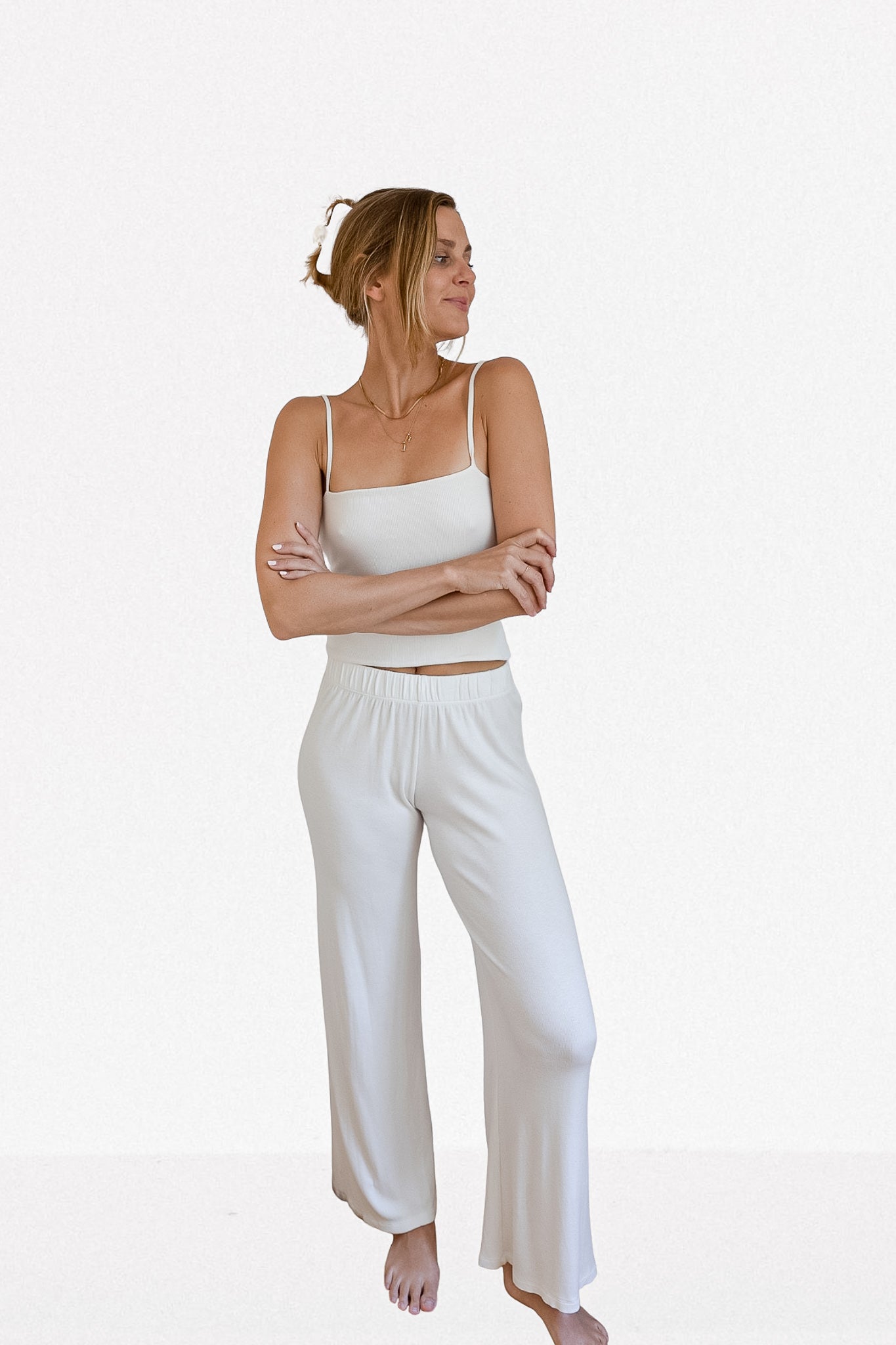 SPAGHETTI TANK RIB WHITE