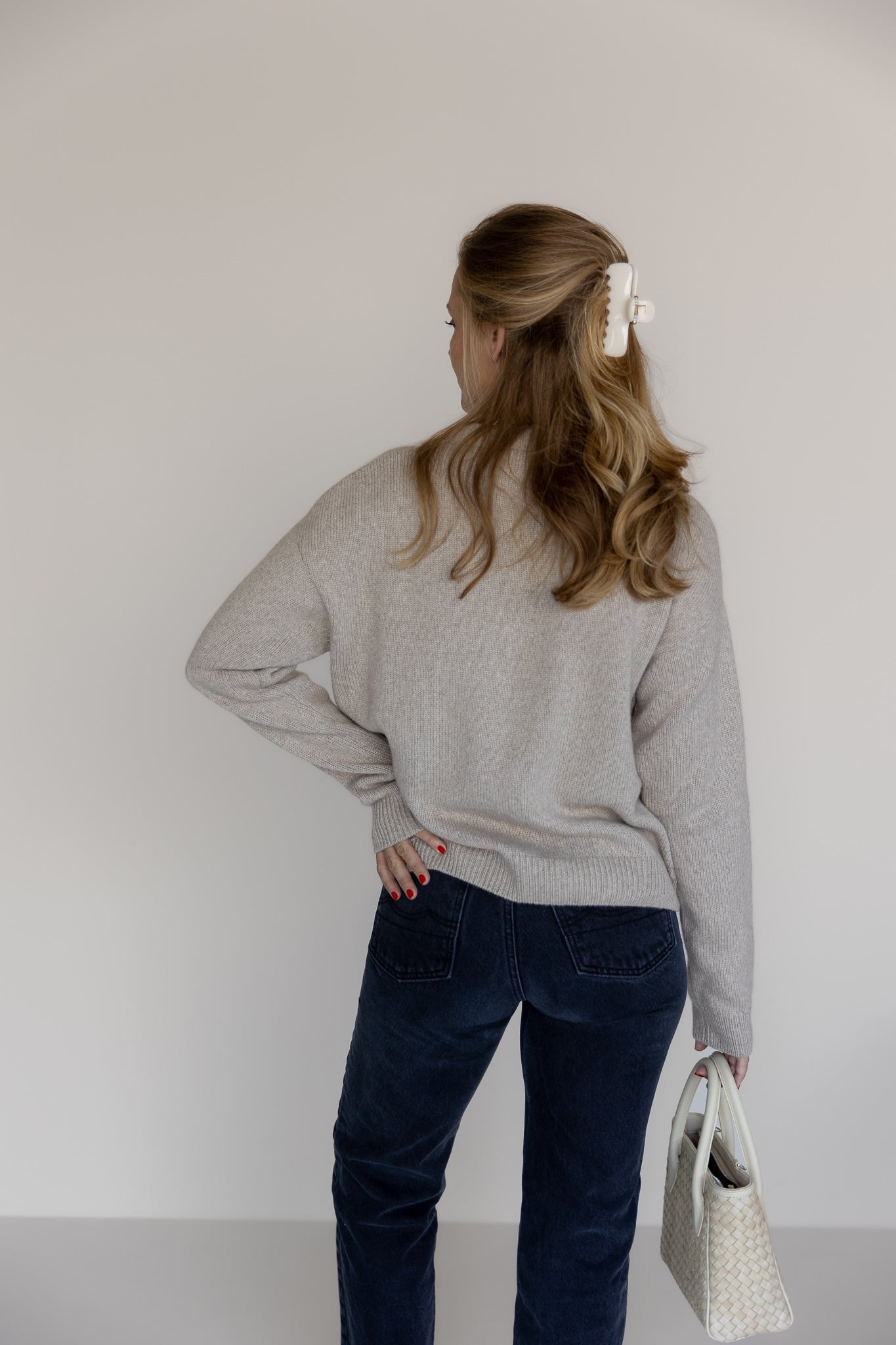 CREWNECK SWEATER CASHMERE/SILK BROWN