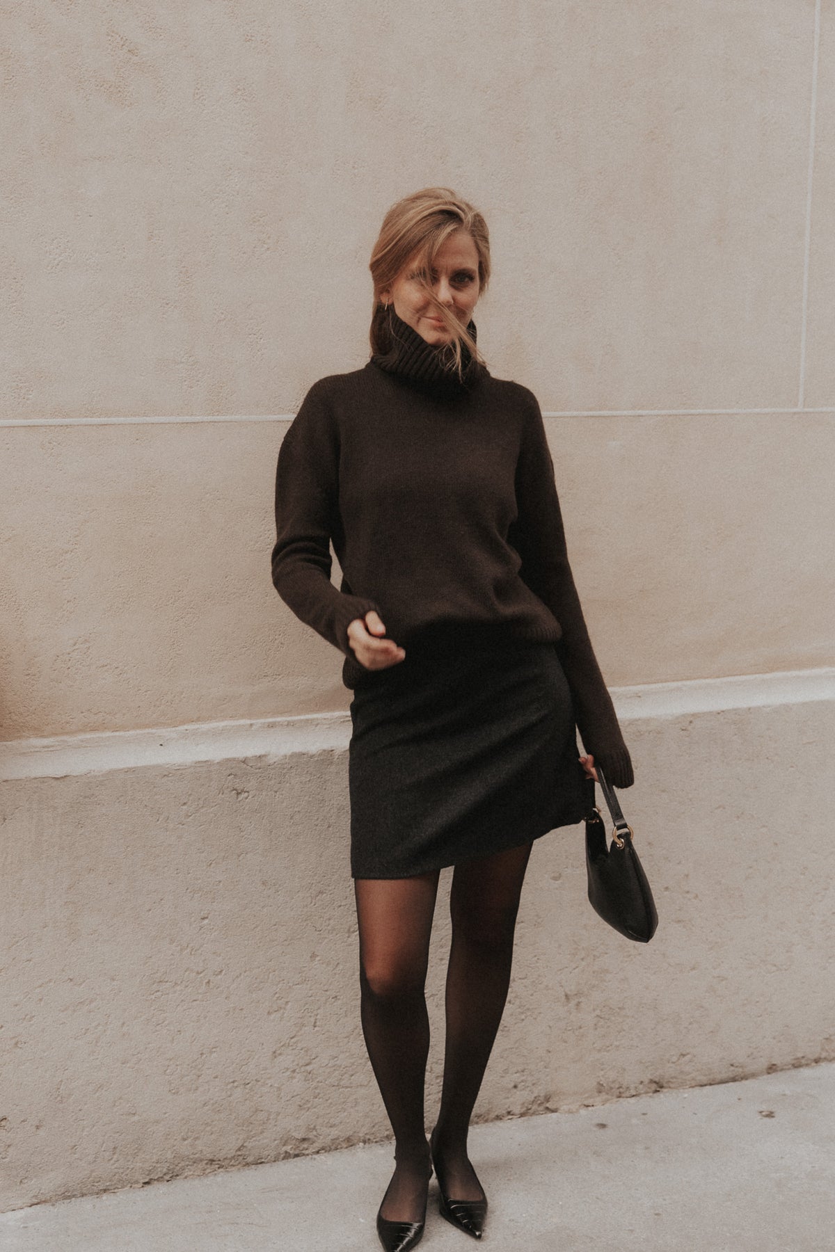 TURTLE NECK SWEATER CASHMERE/SILK CHOCOLATE