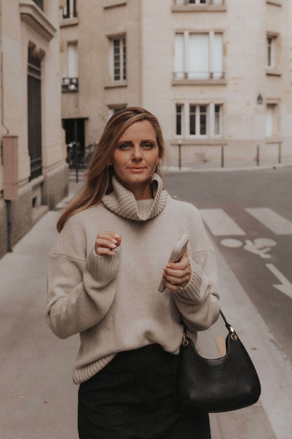 TURTLE NECK SWEATER CASHMERE/SILK GREIGE