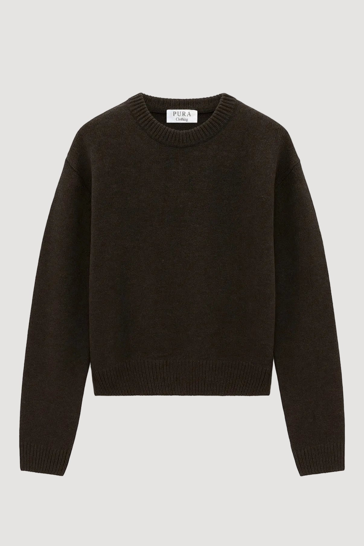 Black sweater on a white background
