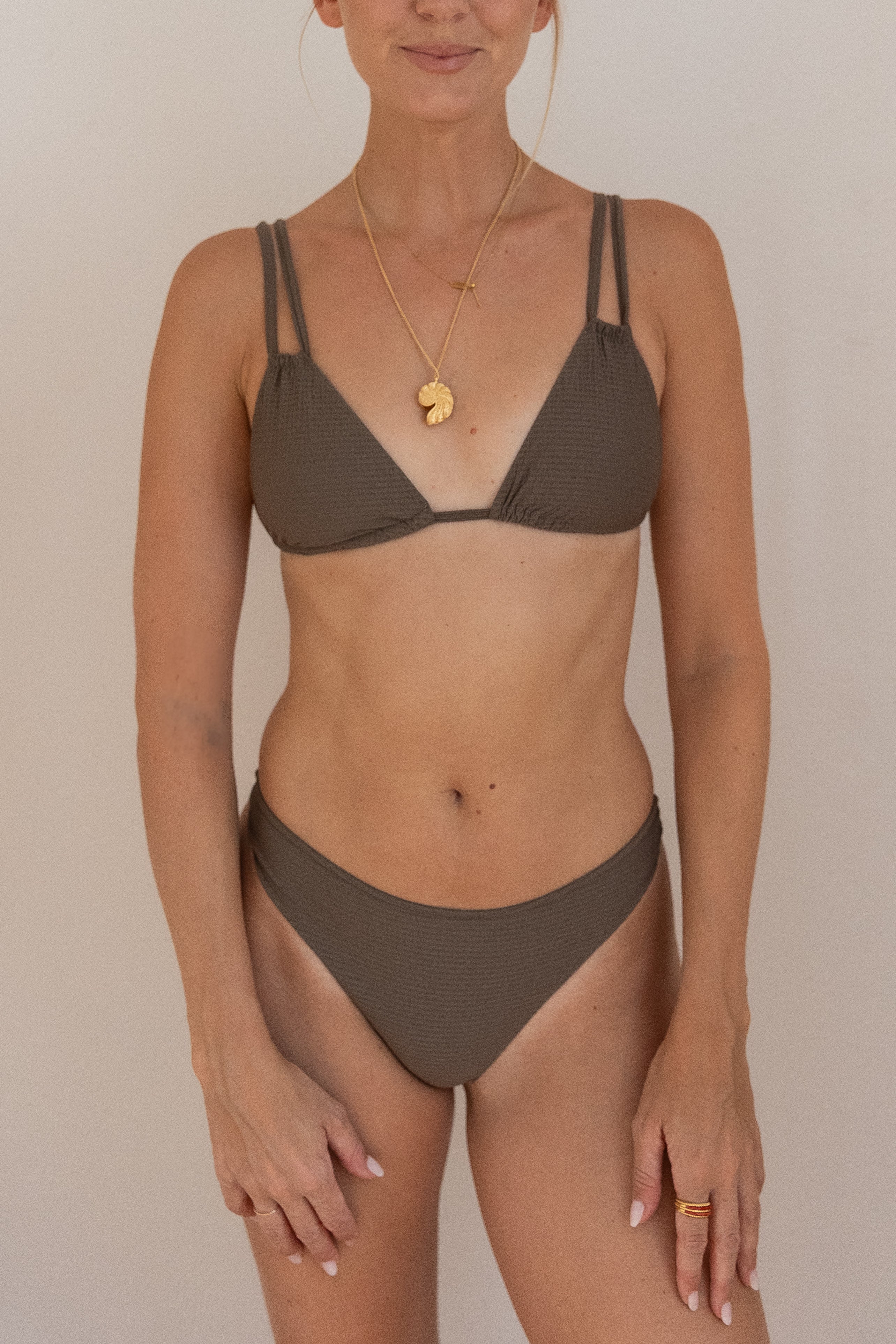 LILII BIKINI TOP BROWN