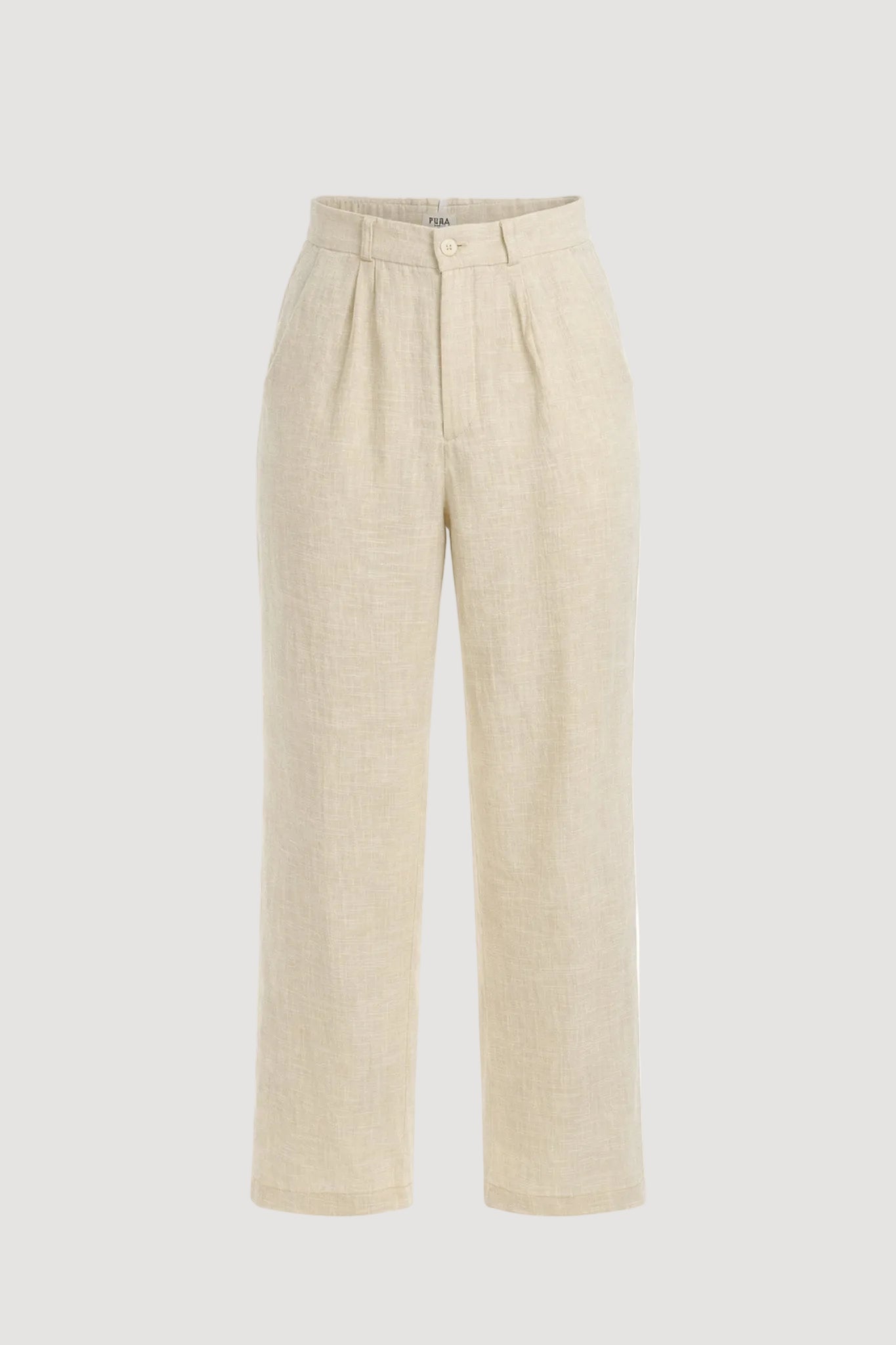Beige pants on a white background