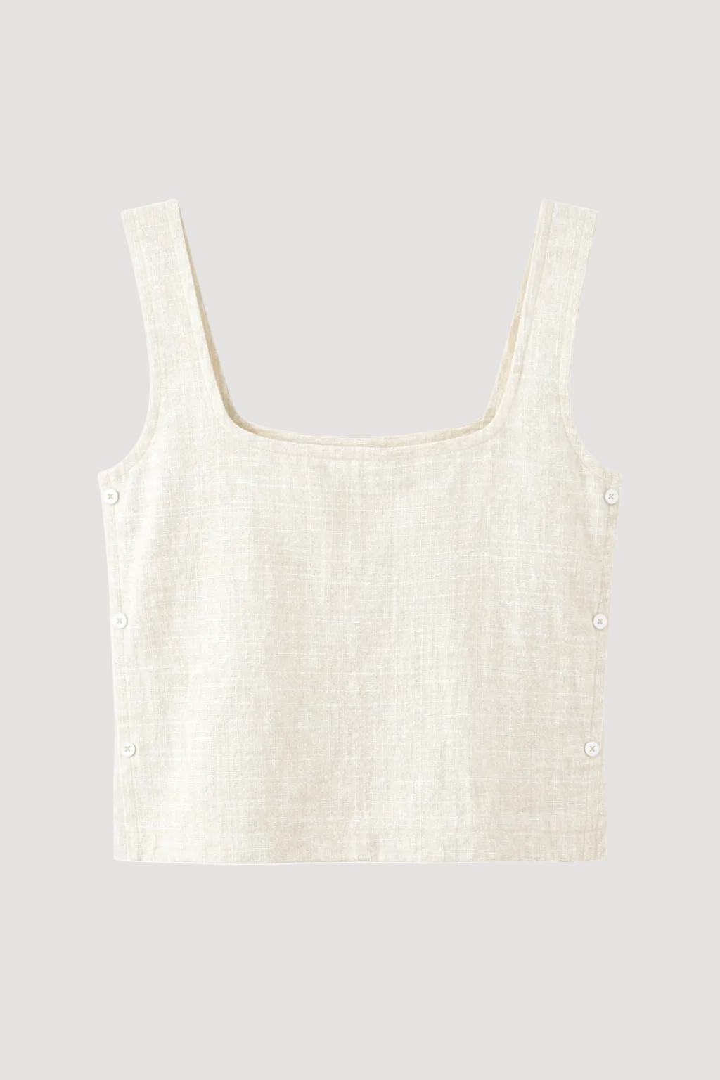 White tank top on a white background