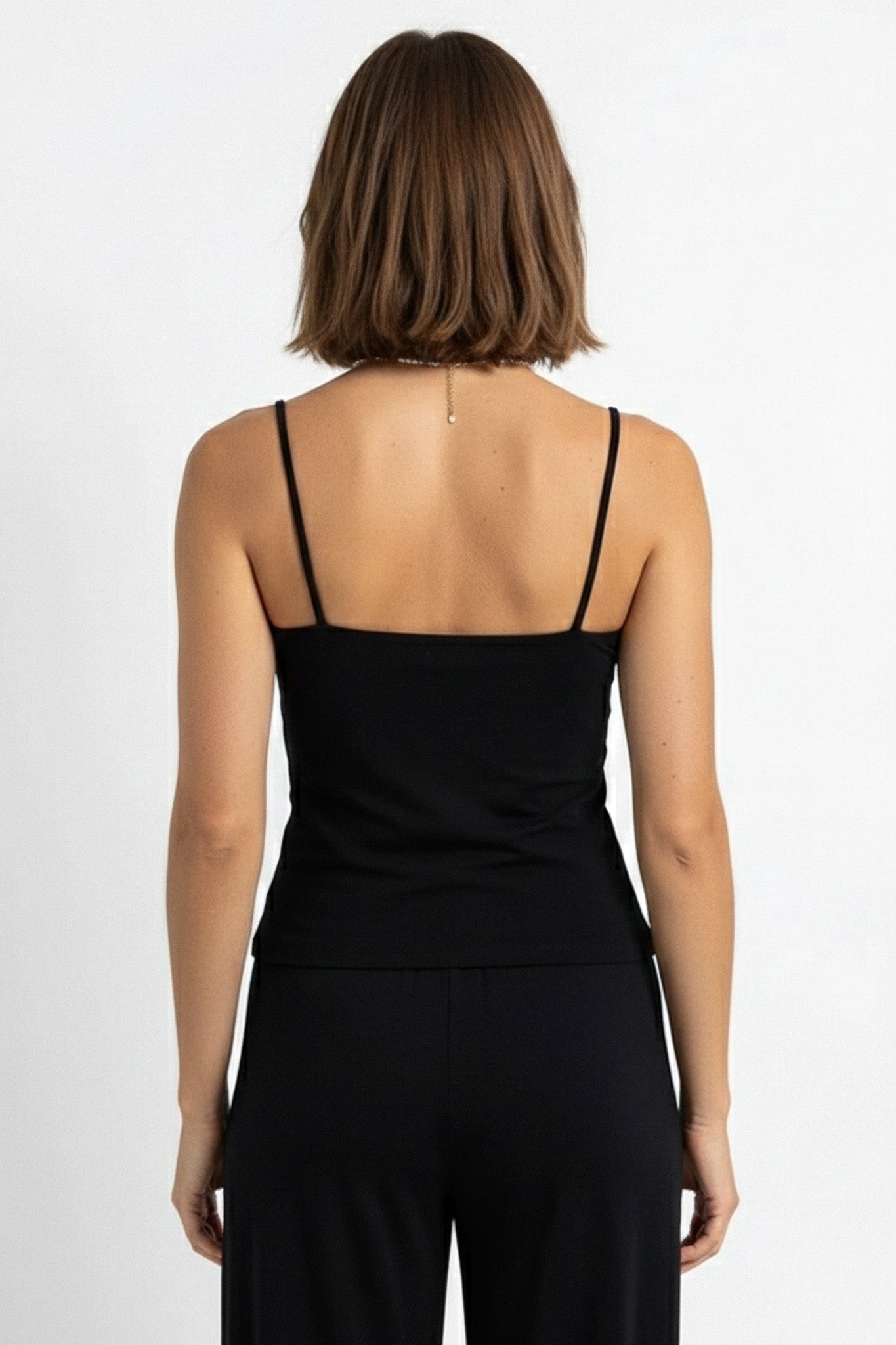 SPAGHETTI TANK RIB BLACK