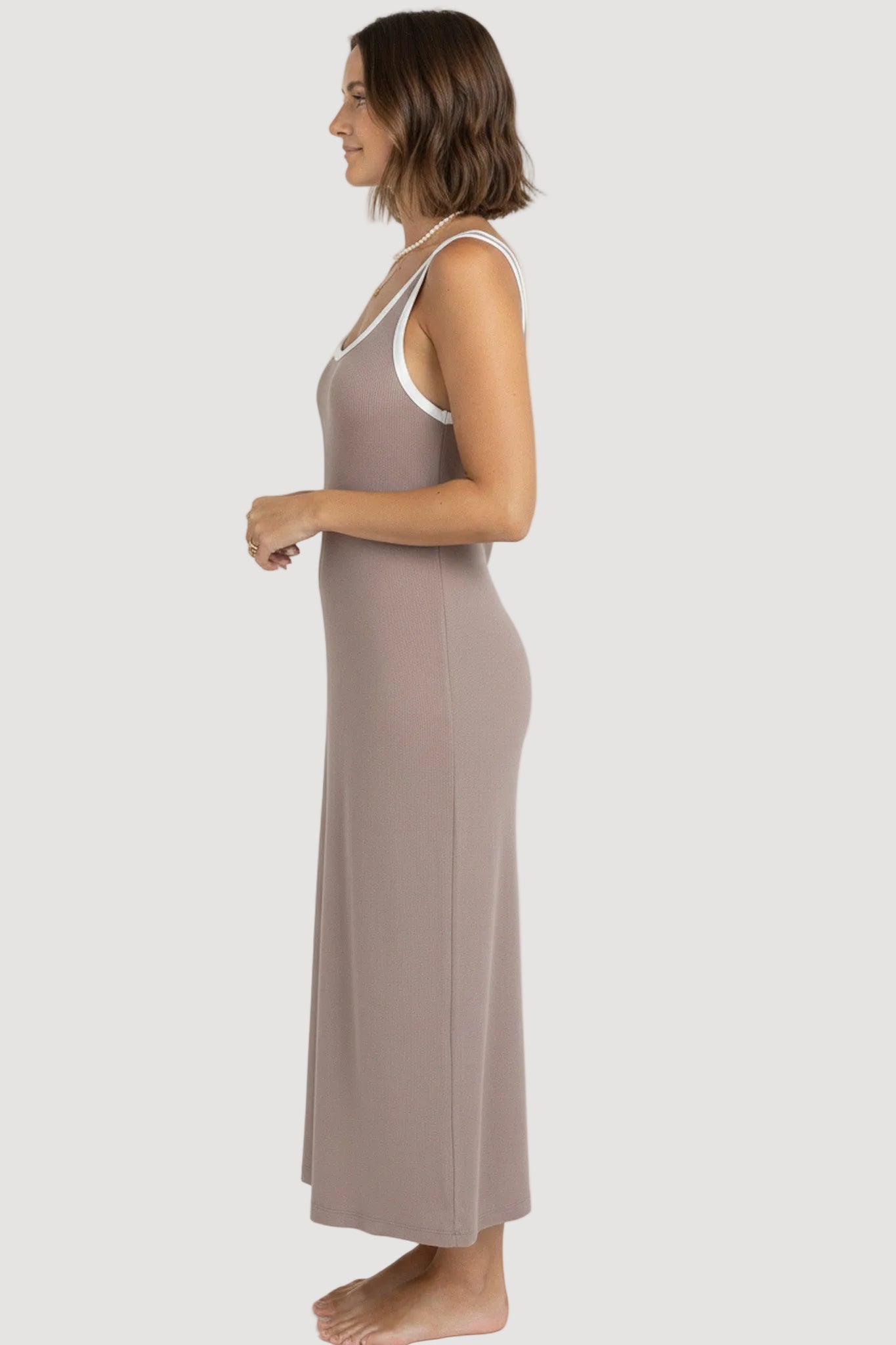ROBE MIIA EN CÔTES MODAL MOKA