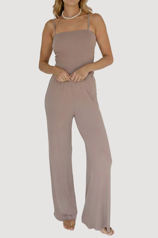 RIB PANTS MODAL MOCHA