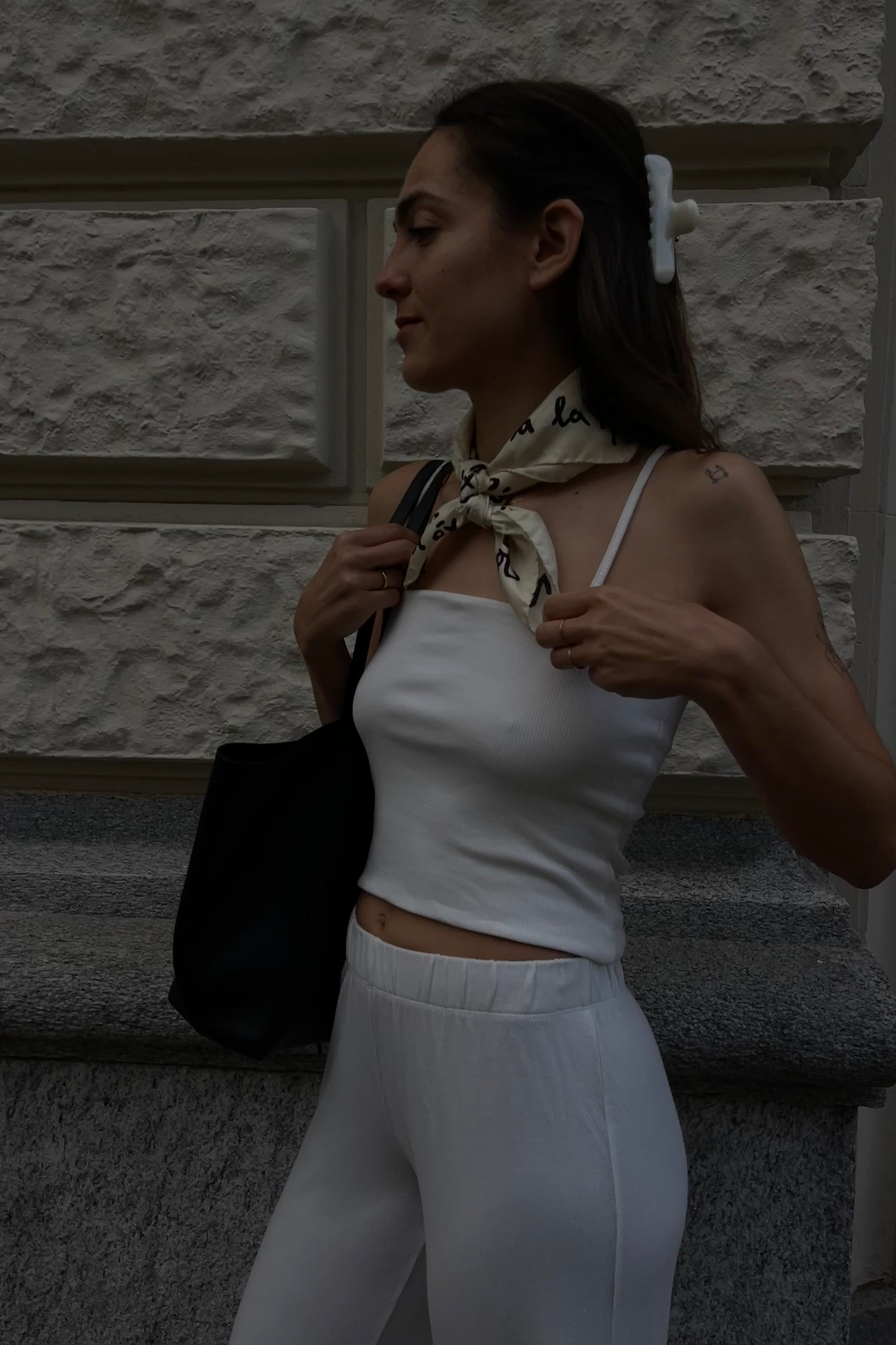 SPAGHETTI TANK RIB WHITE