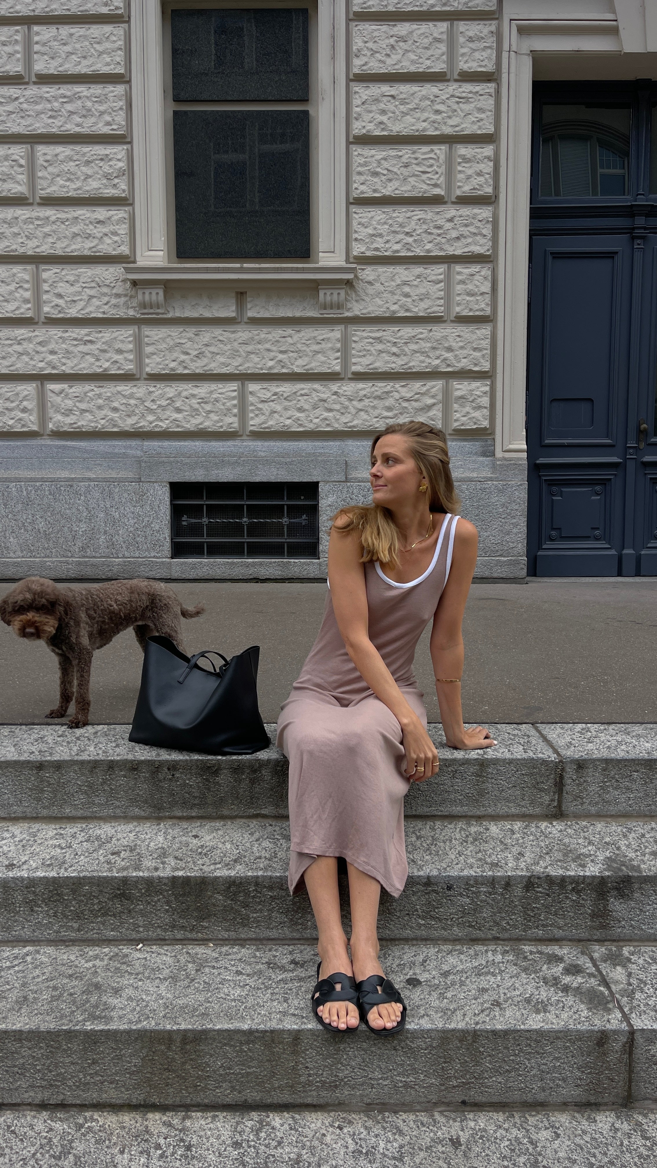 MIIA RIB DRESS MODAL MOCHA