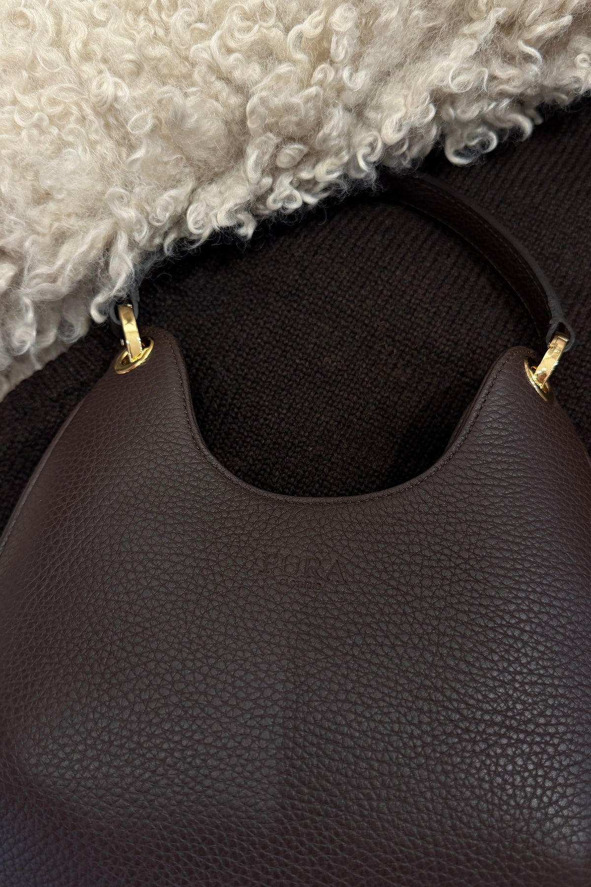 Pianigiani x PURA - LOU BAG BLACK - LEDERTASCHE HERGESTELLT IN ITALIEN