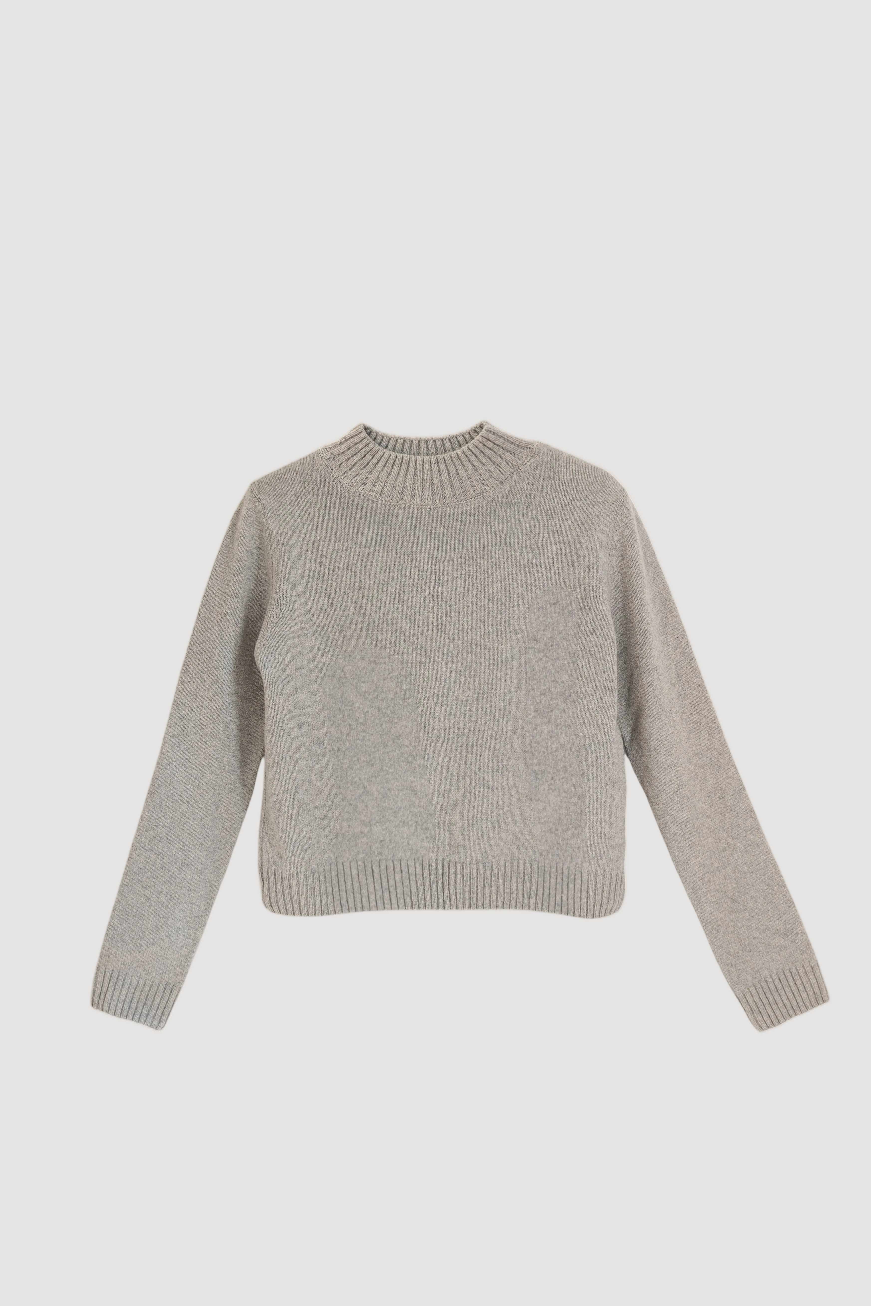 Rollkragenpullover – Hellgrau Kaschmir/wolle