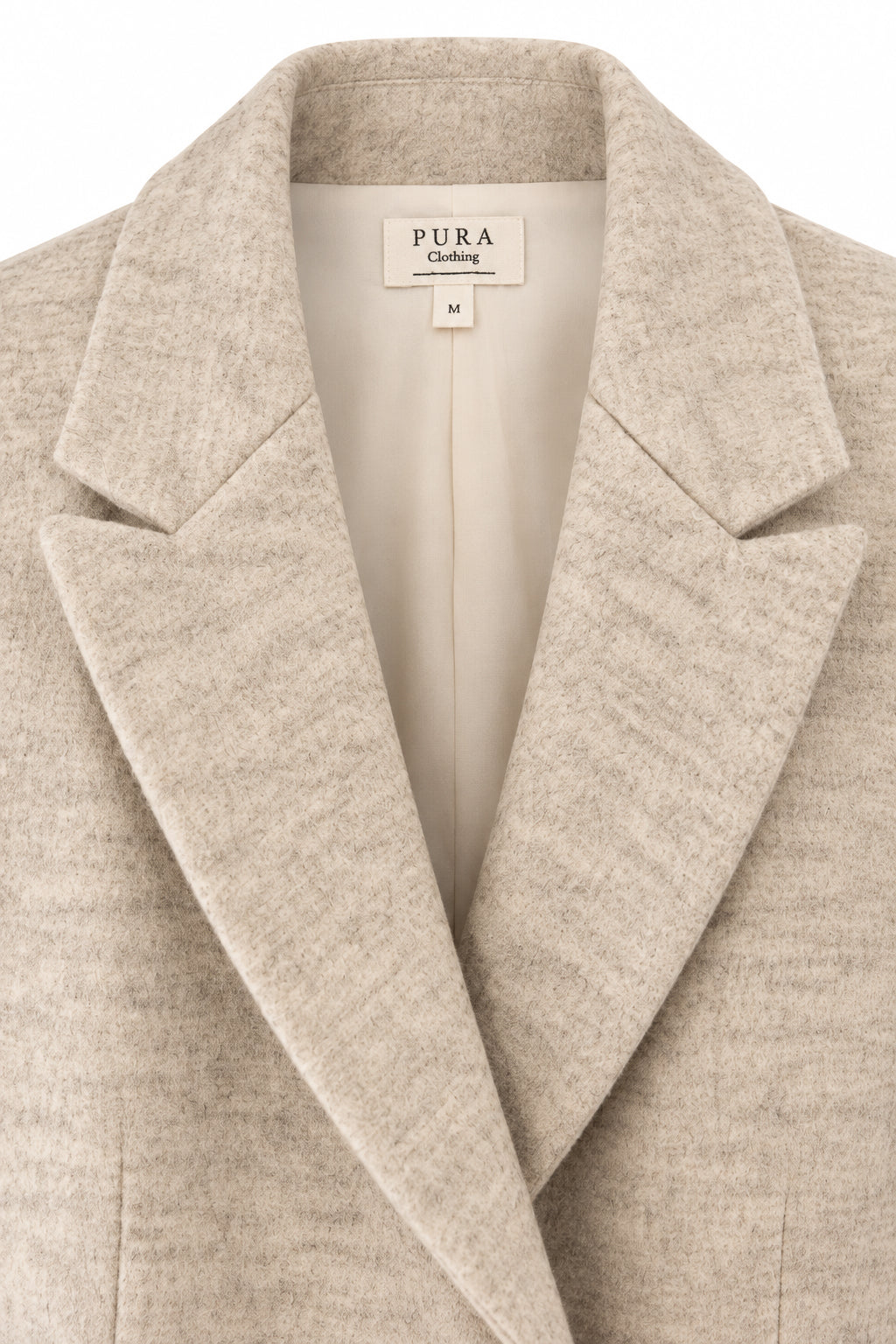 SIGNATURE BLAZER 100% MERINO WOOL beige melange