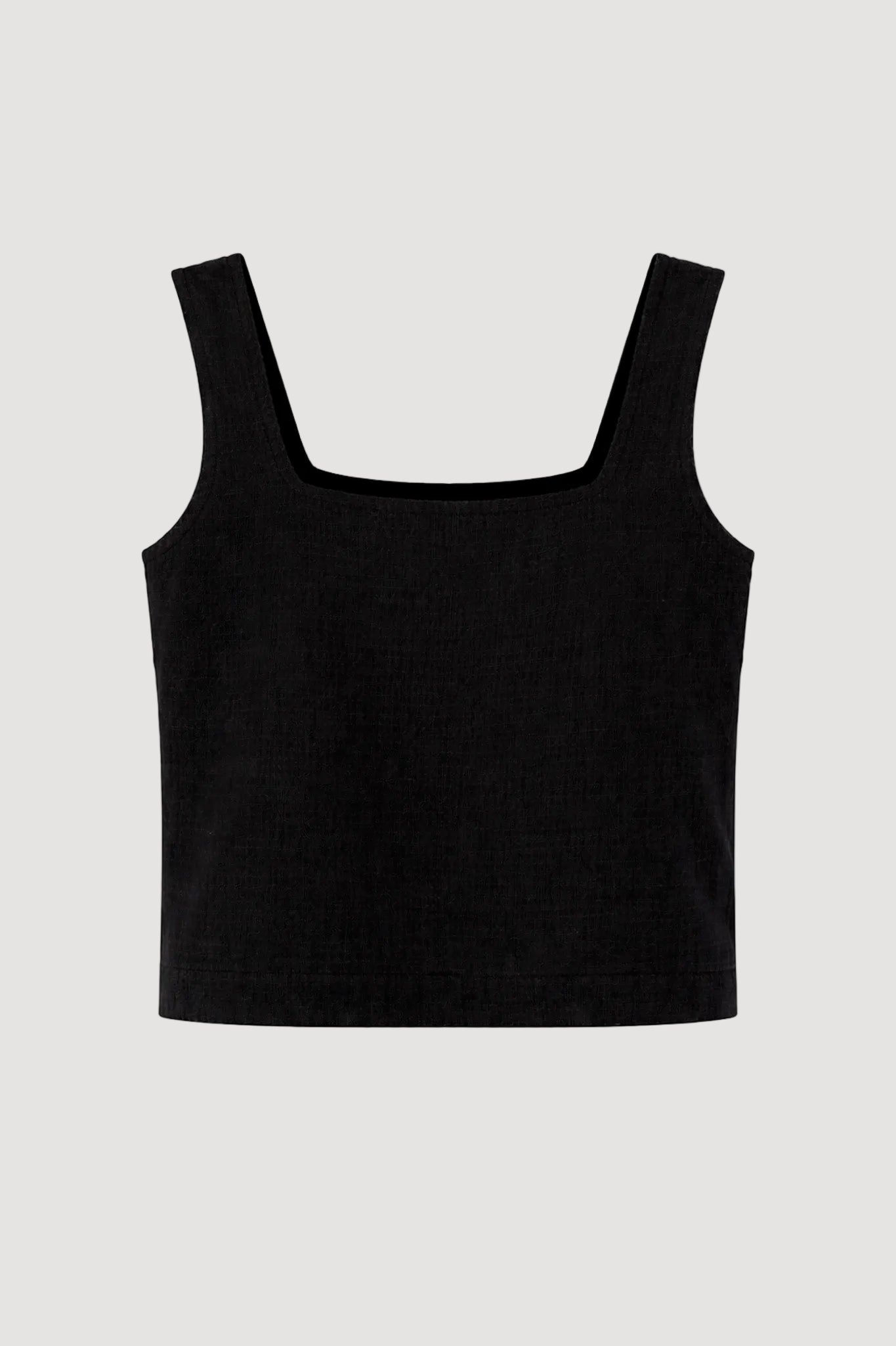 Black tank top on a white background