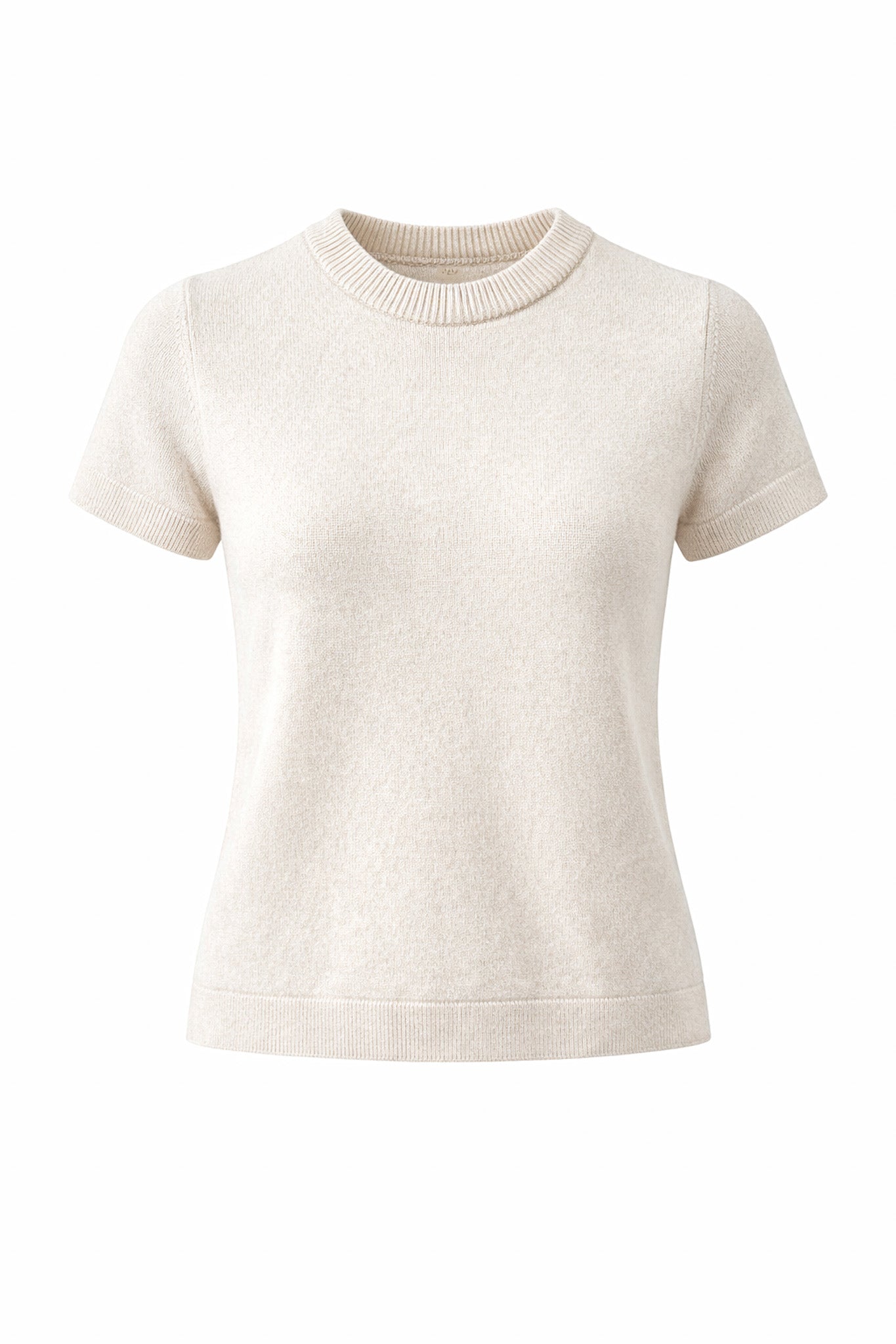 VERA T-SHIRT ECRU (CASHMERE / COTTON)