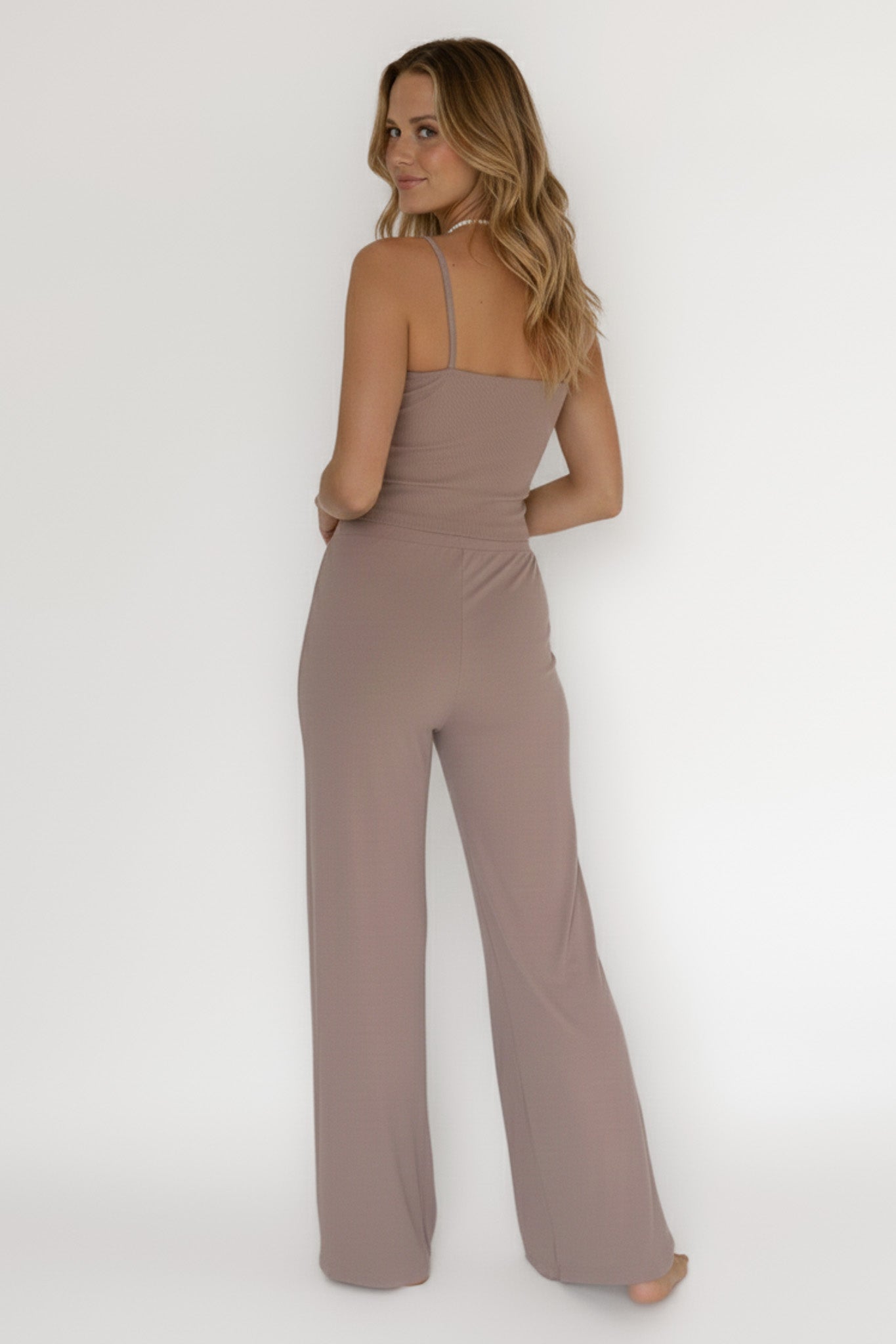 SPAGHETTI TANK RIB MOCHA