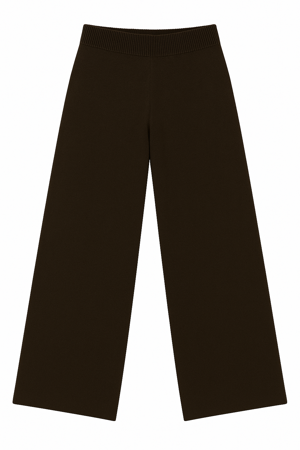 WIDE LEG PANTS CASHMERE/SILK BROWN