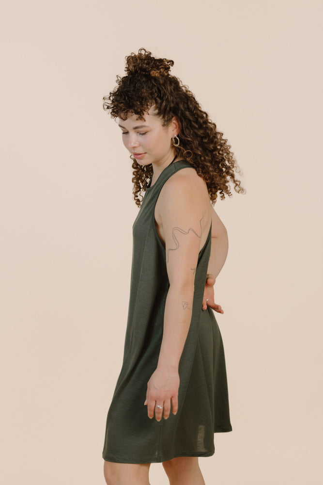 FLORA DRESS GREEN
