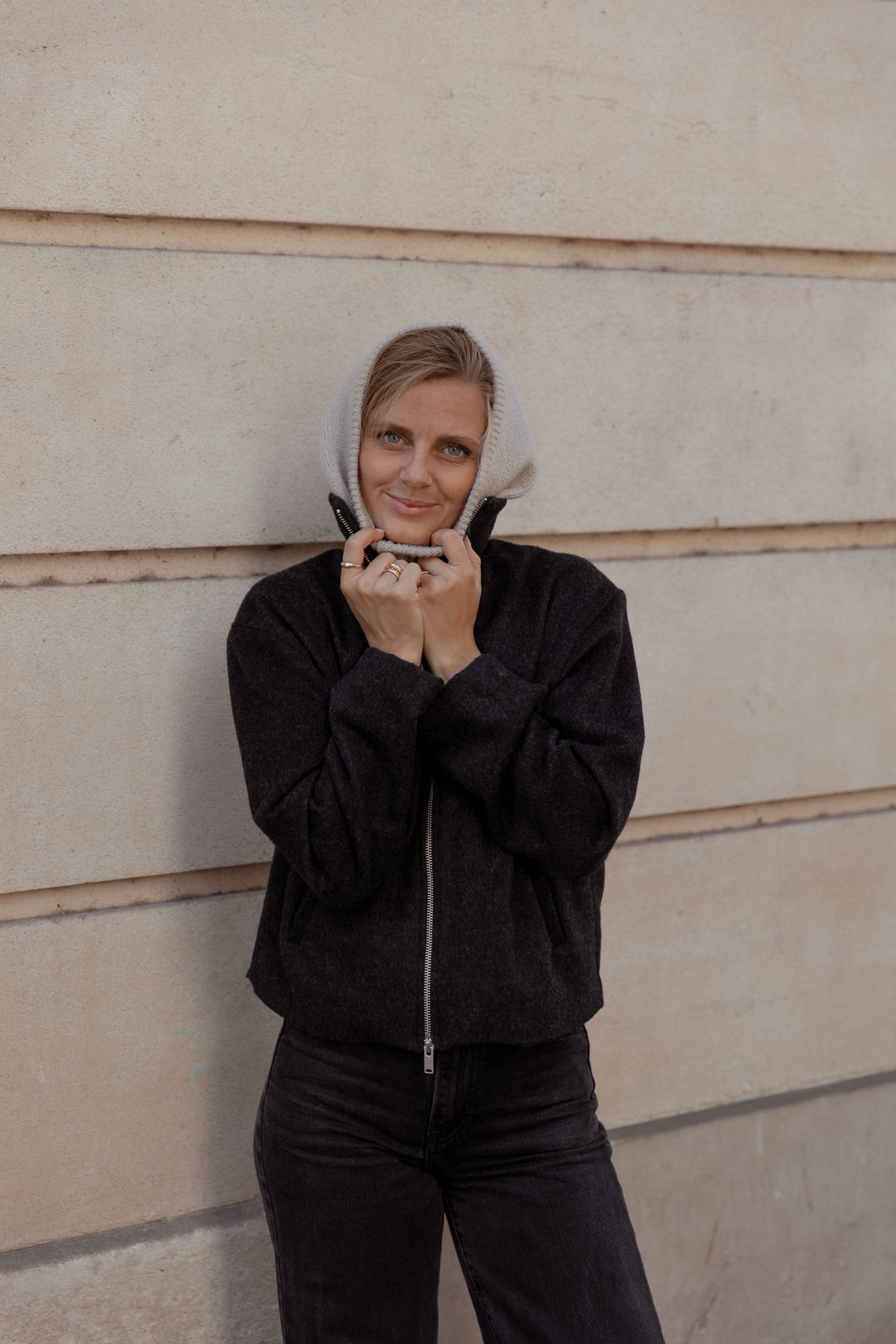 SIGNATURE JACKET 100% MERINO WOOL ANTHRAZIT
