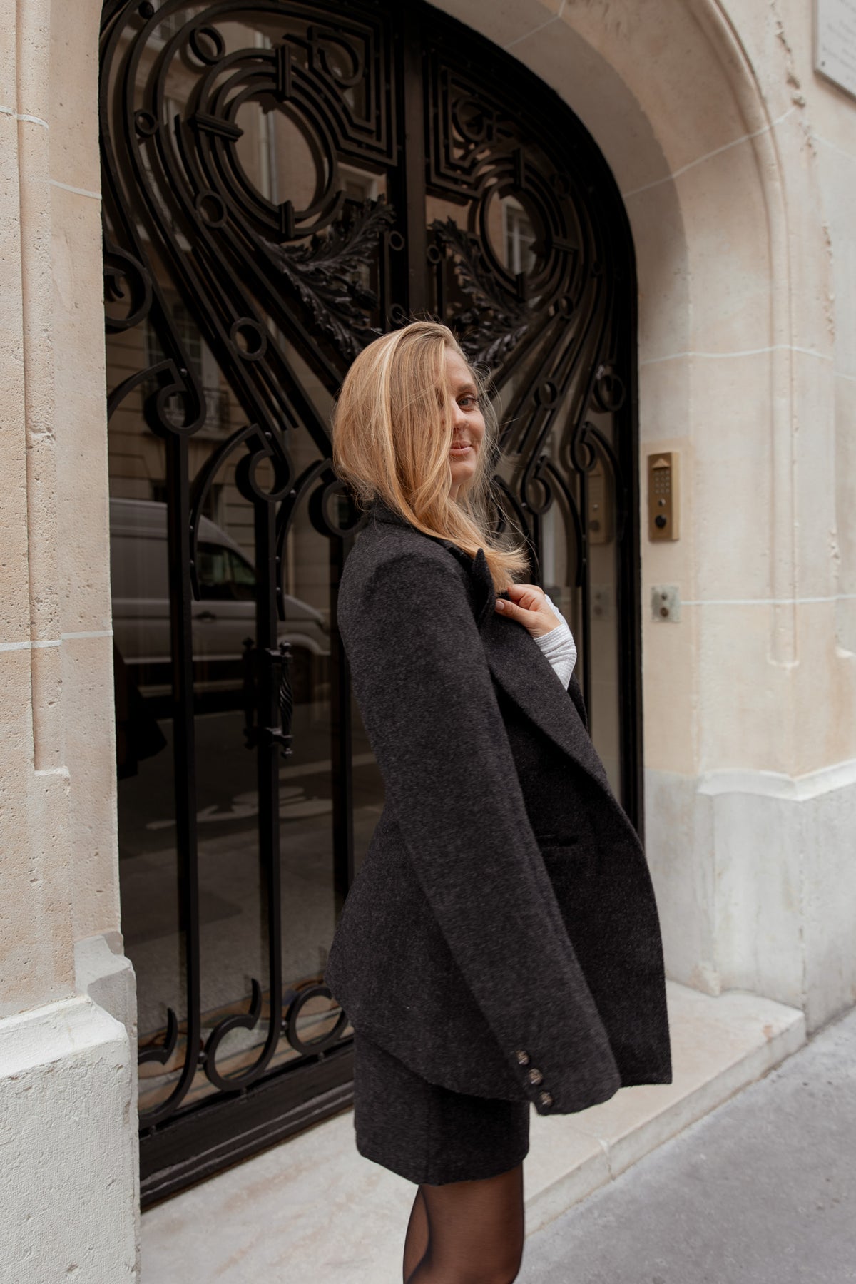 SIGNATURE BLAZER 100% MERINO WOOL ANTHRAZIT
