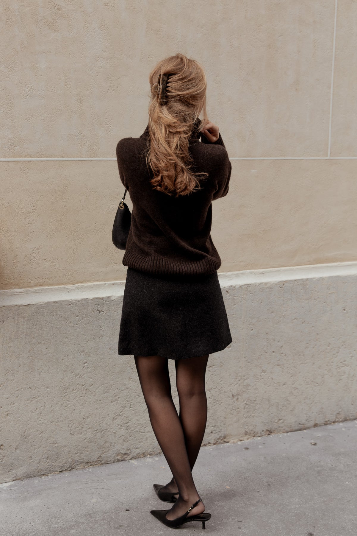 TURTLE NECK SWEATER CASHMERE/SILK CHOCOLATE