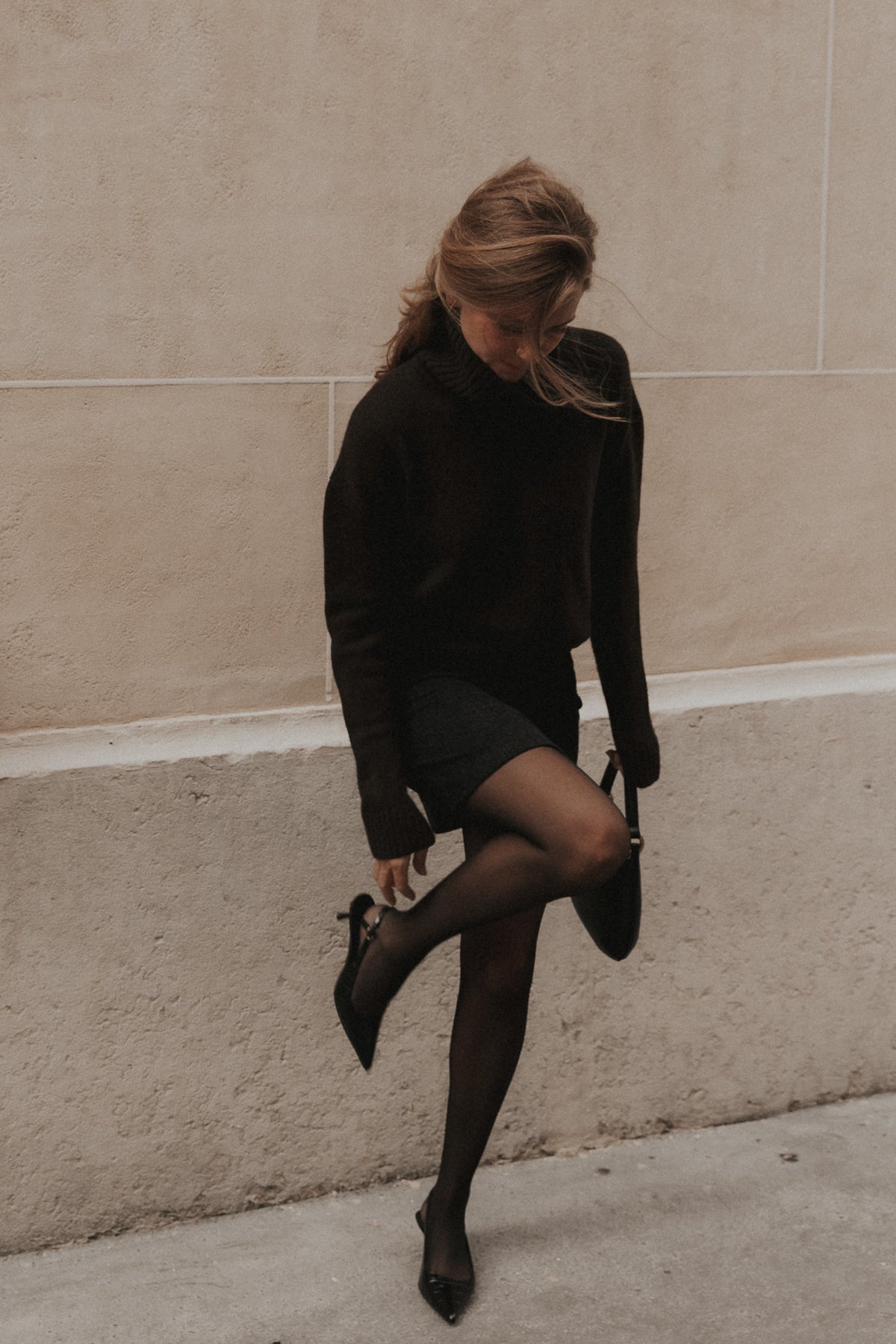 TURTLE NECK SWEATER CASHMERE/SILK CHOCOLATE