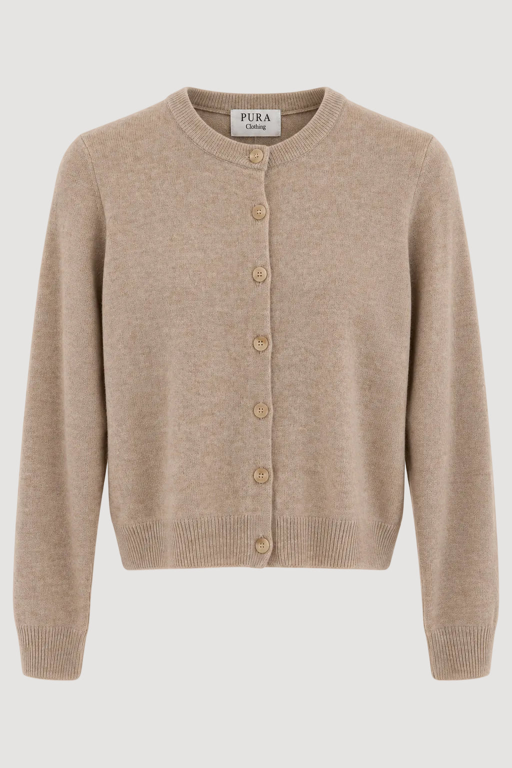 ULTRAFINE MERINO CARDIGAN BEIGE
