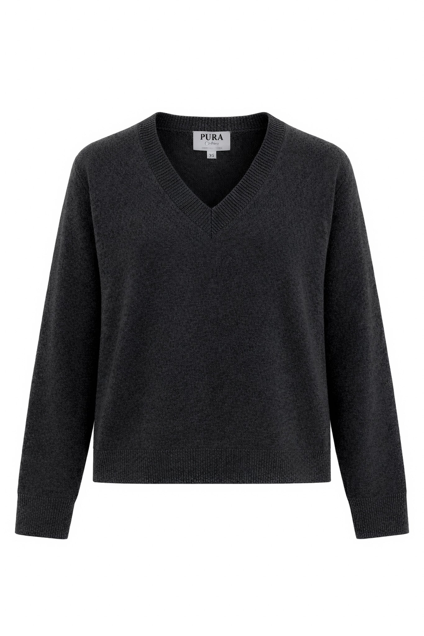 THE LOLA V-NECK CASHMERE ANTHRAZIT