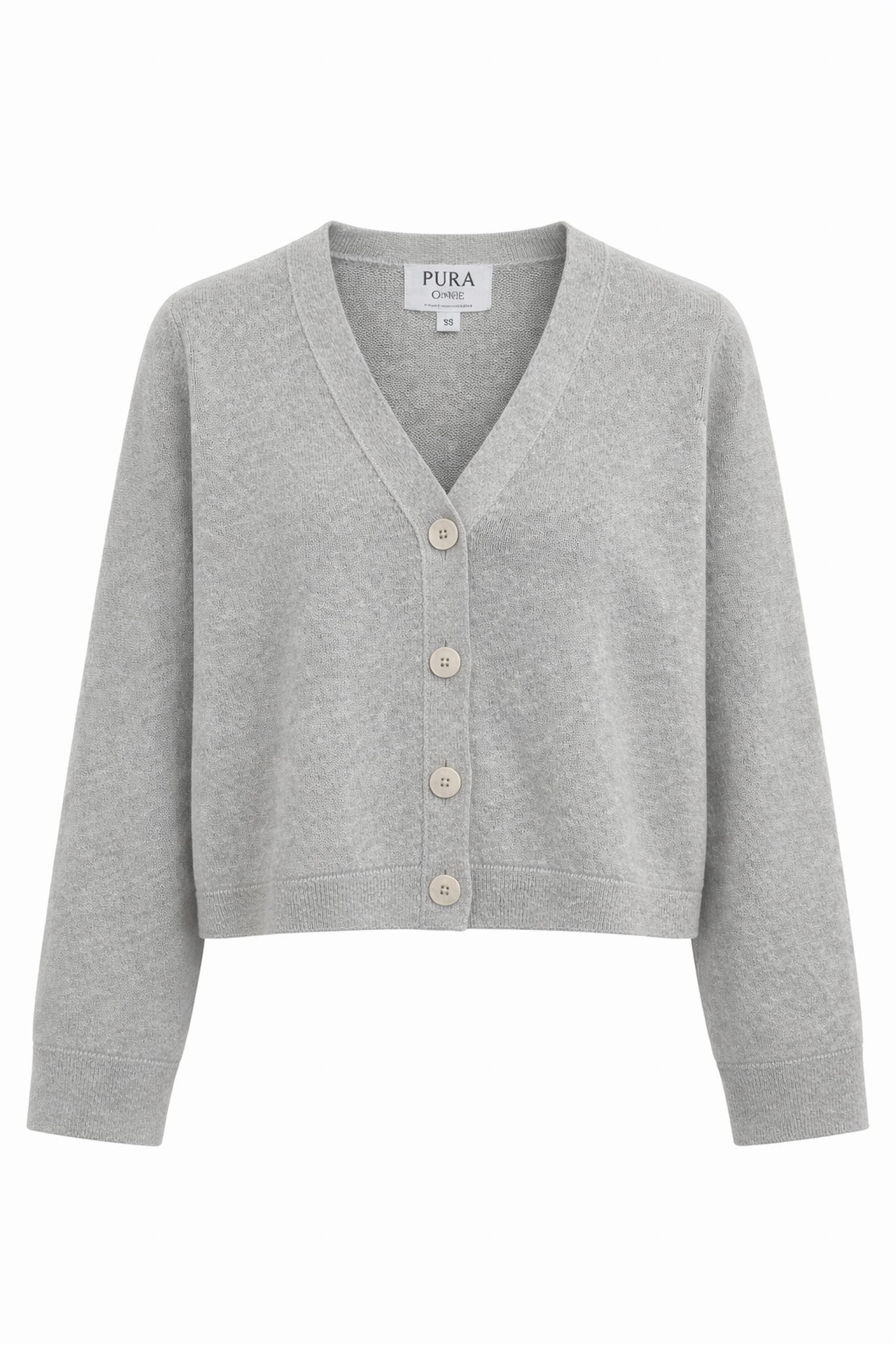 NANA CARDIGAN LIGHT GREY (COTTON / CASHMERE)
