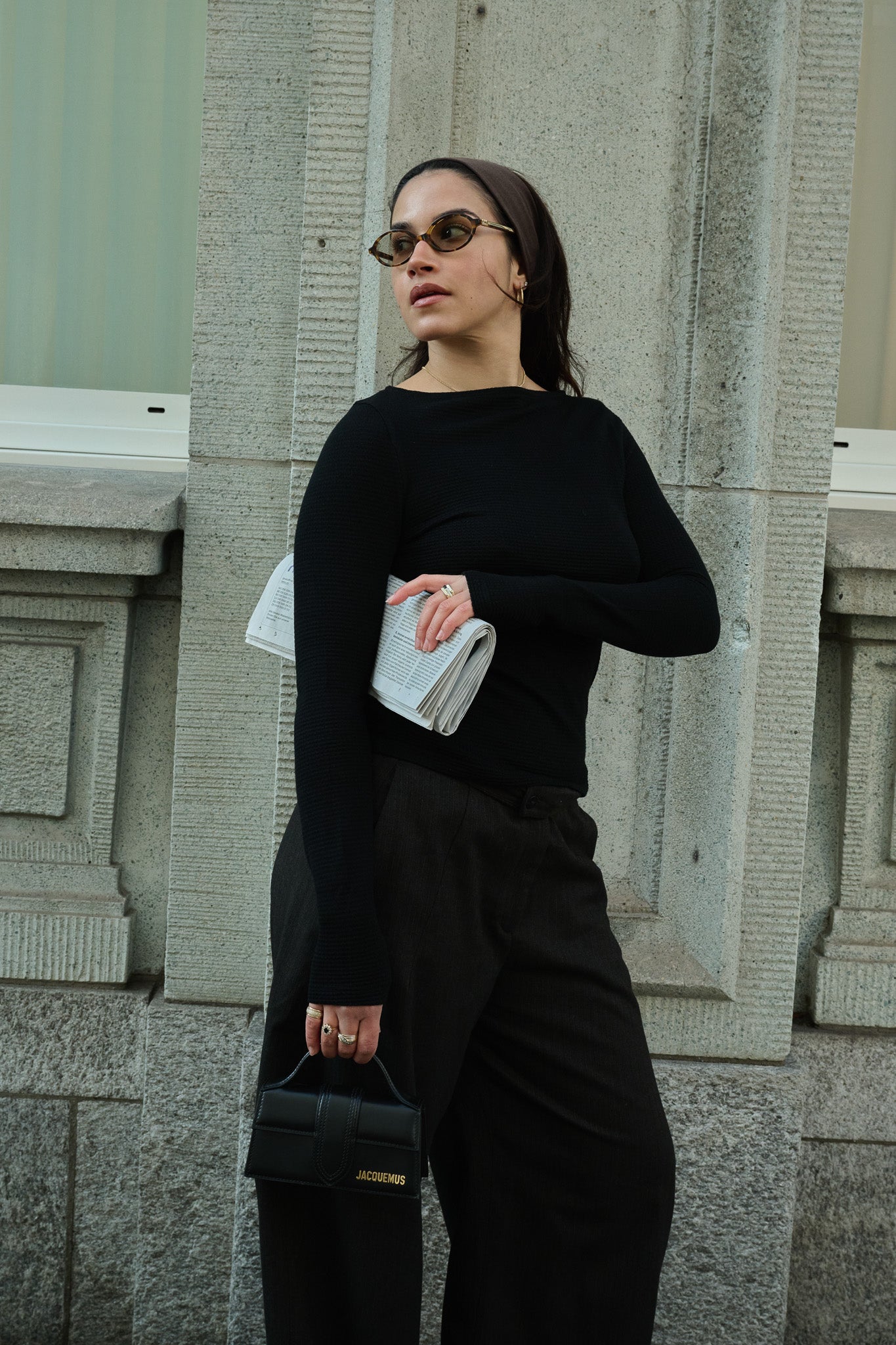 Merino/biobaumwolle waffel BOATNECK LANGARM RIPP SCHWARZ 