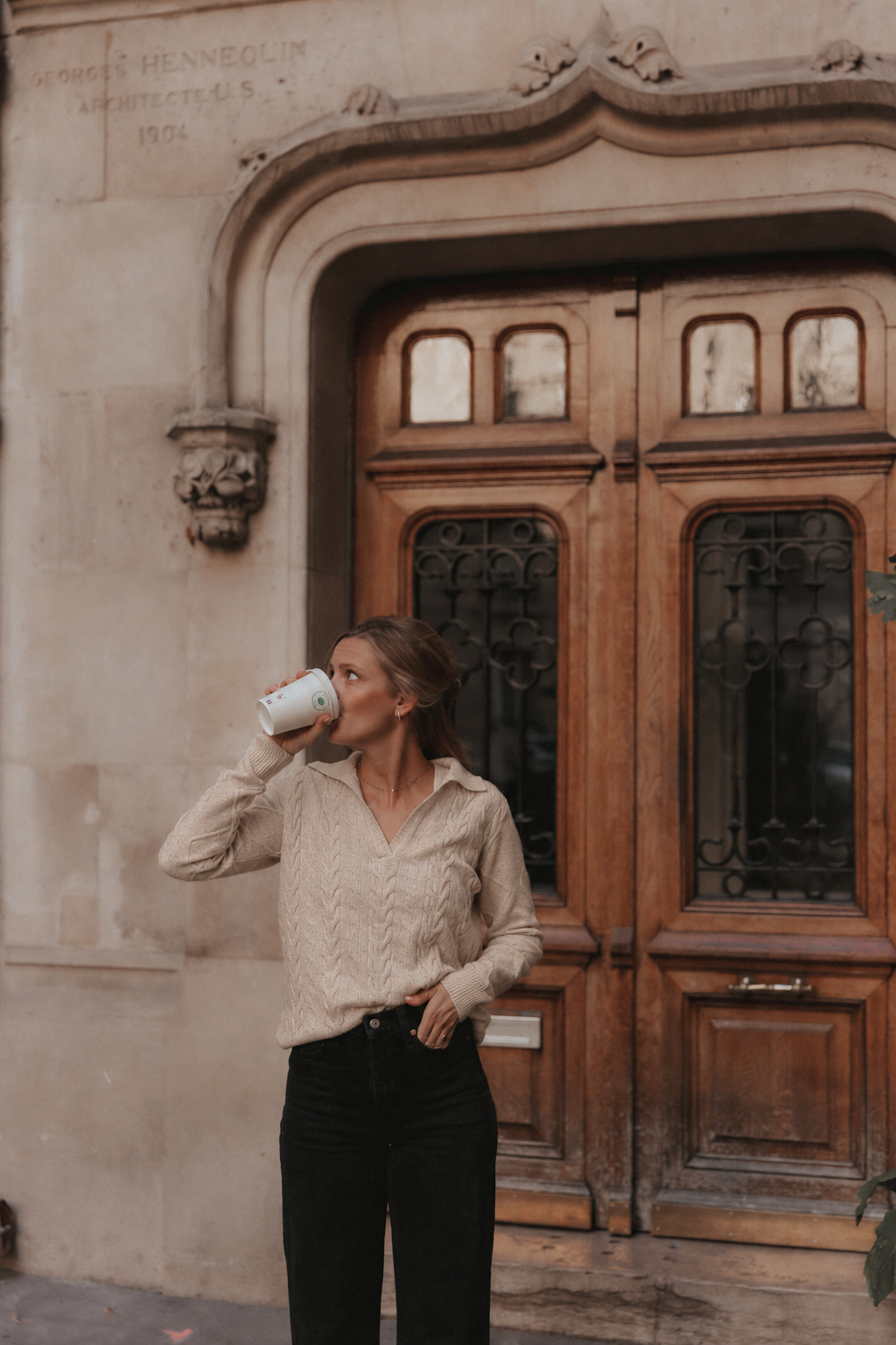 ULTRAFINE MERINO V-NECK BEIGE