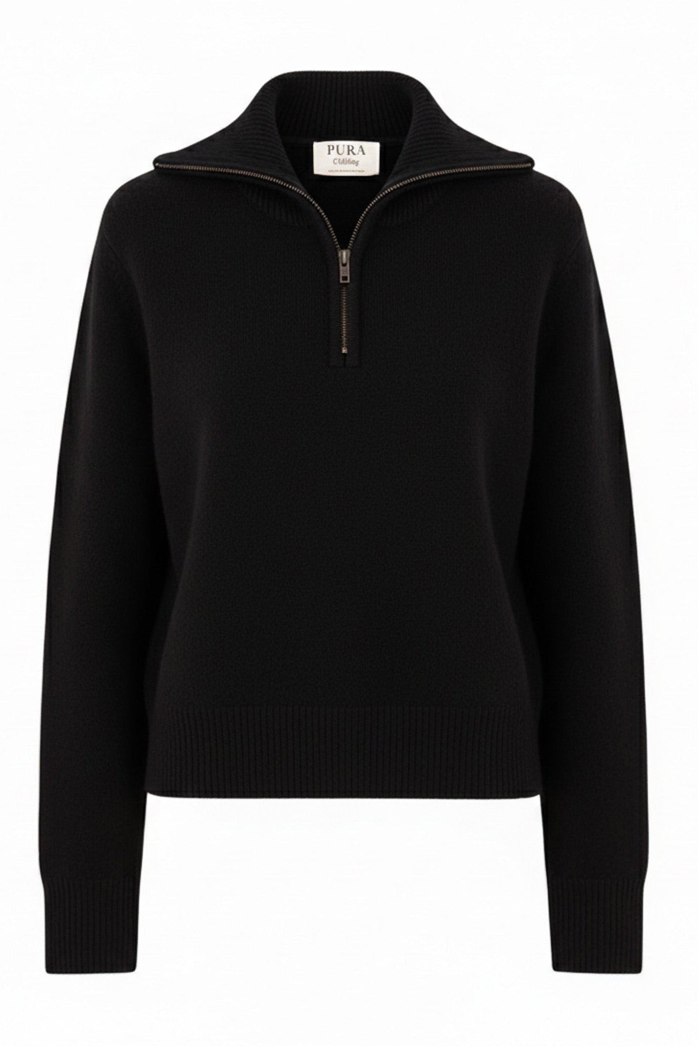 HALF ZIP SWEATER CASHMERE/SILK
