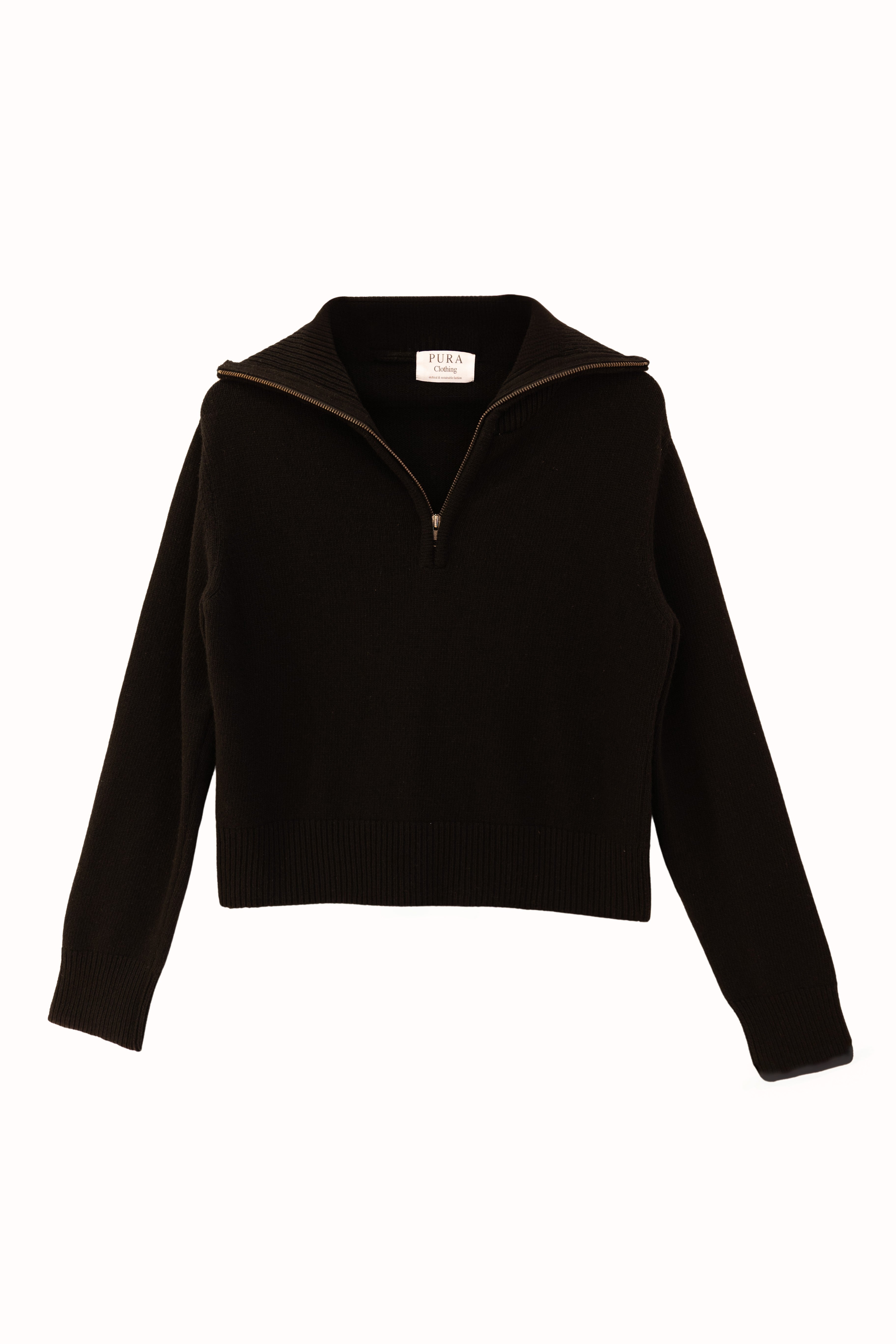 HALF ZIP SWEATER CASHMERE/SILK